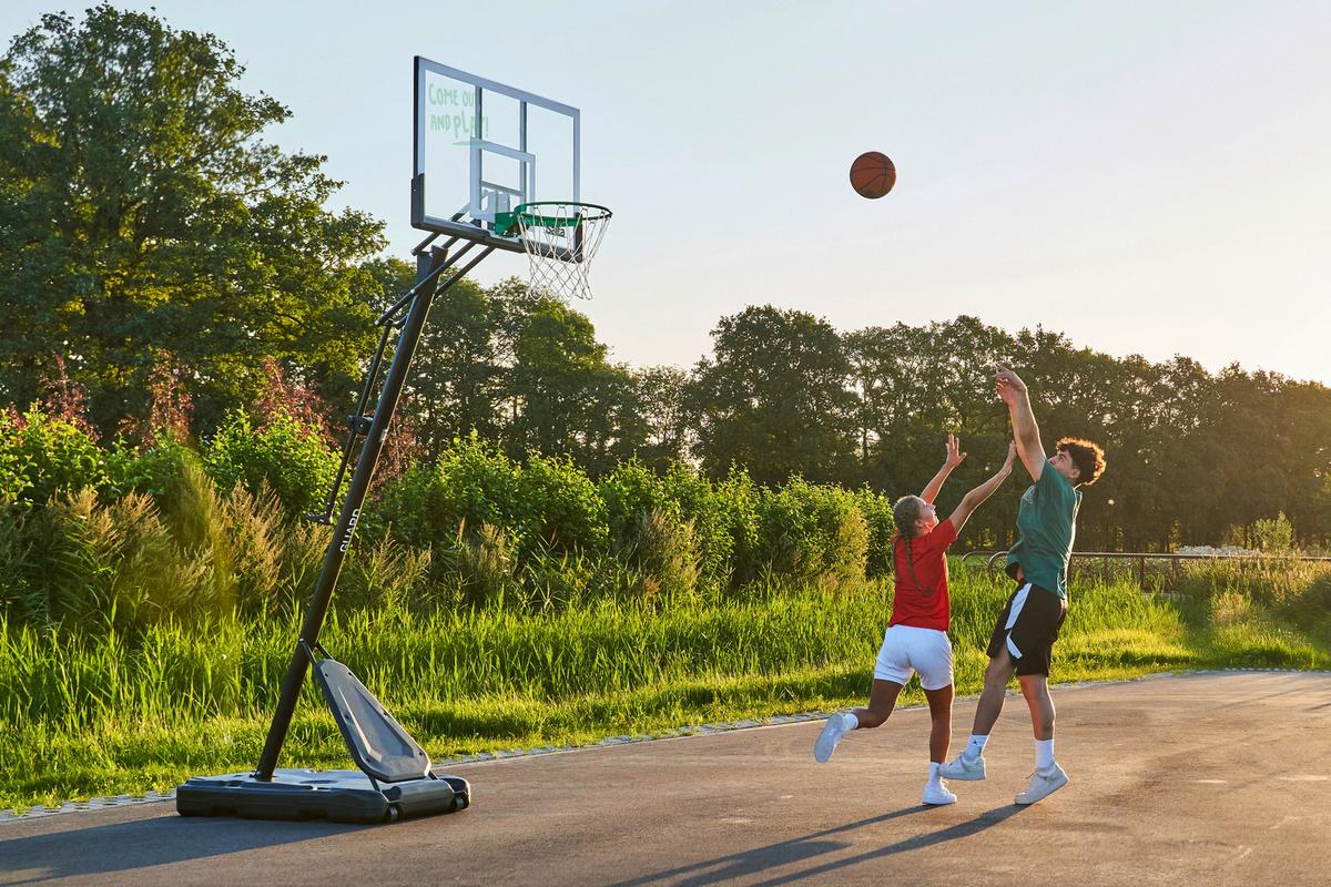 BASKETBALLSTÄNDER SALTA GUARD - Schwarz/Grün, KONVENTIONELL, Kunststoff/Metall (138/296-371/240cm) - Salta