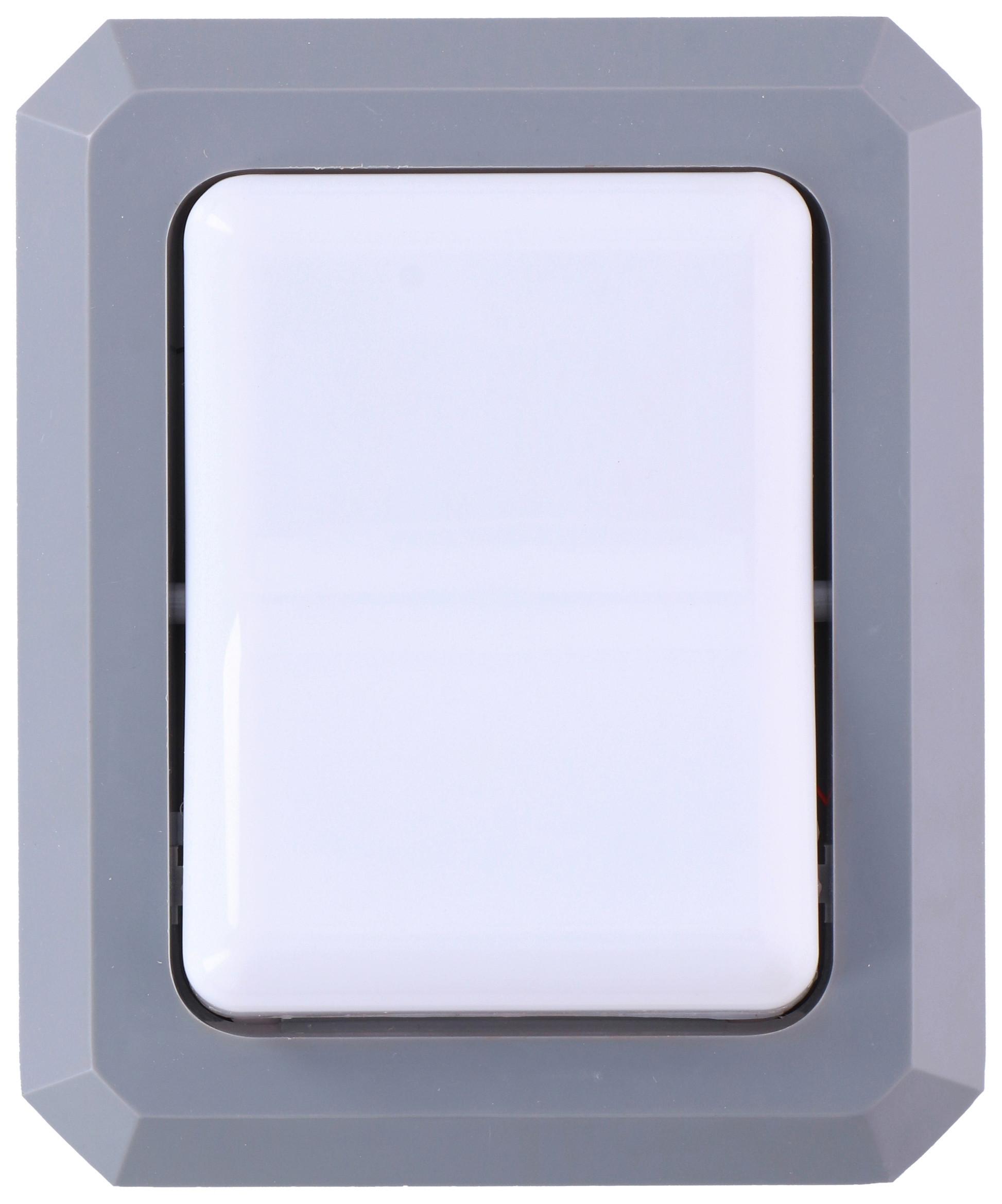 LED-Wandleuchte Jumbo in Grau - Grau, Kunststoff (18/14/4cm)