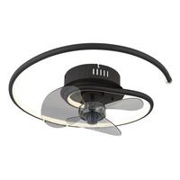 Mennyezeti Ventilátor 03660 - fekete/szürke, Design, műanyag/fém (45/13,9cm) - Globo