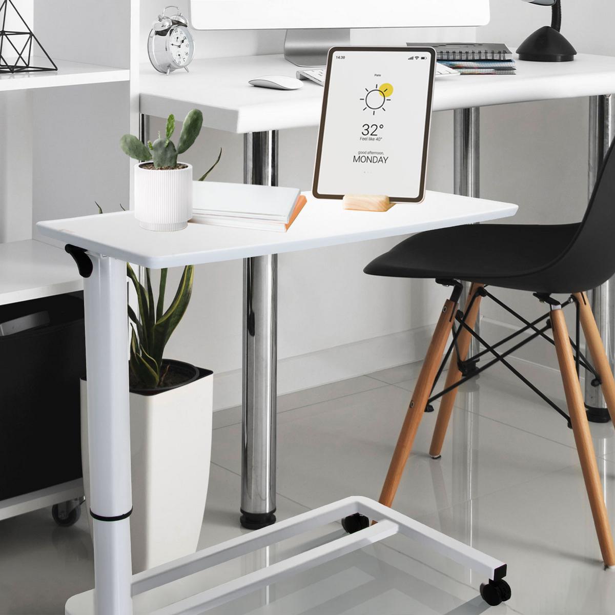 Dvižna Miza Stand Ii, Bela - bela, Basics, kovina/umetna masa (90/42/67cm) - MID.YOU