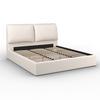 STOPPAD SÄNG PERLA - beige/svart, Modern, trä/textil (180/200cm) - Bessagi Home