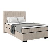 Box Krevet Maya C - boje pijeska/crna, Moderno, drvni materijal/drvo (140/200cm) - Based