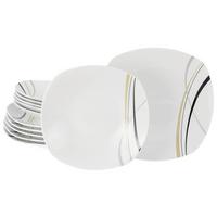 Jedilni Servis Square City Line, 12-Delni - bela, Trend, keramika - Creatable