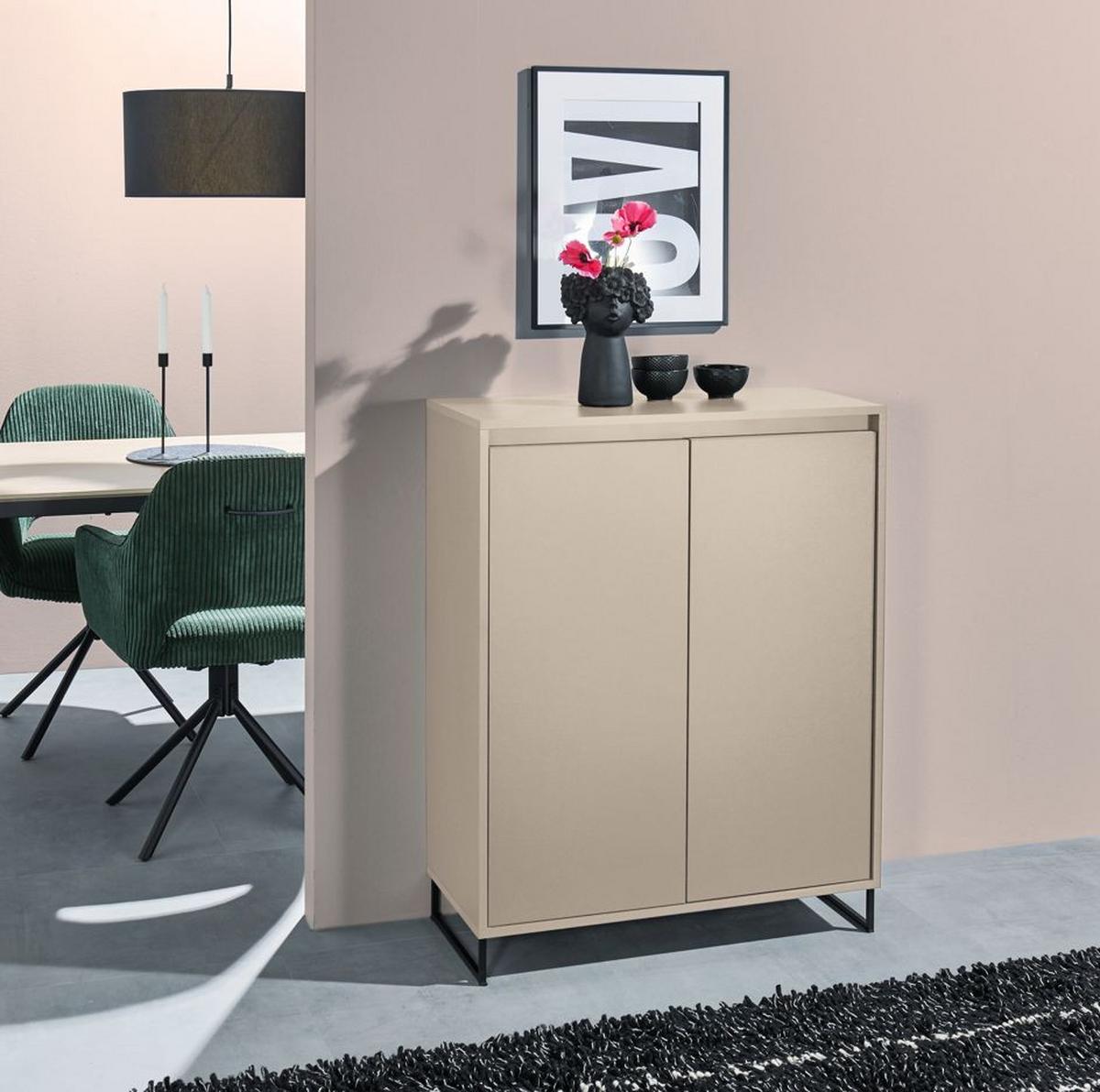 Comodă COLOGNE - cașmir, Design, material pe bază de lemn (80/103/38cm) - Modern Living