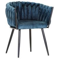 KRZESŁO Z PODŁOKIETNIKAMI WEAVY -COUTURE- - turkusowy/niebieski, Lifestyle, metal/tkanina (60/78/55cm) - Landscape