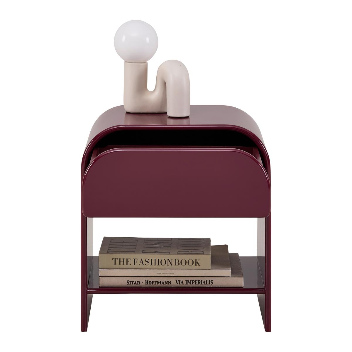 Noćni Ormarić Ruby - boja crnog vina, Moderno, pločasti materijal (40/45/30cm) - Modern Living