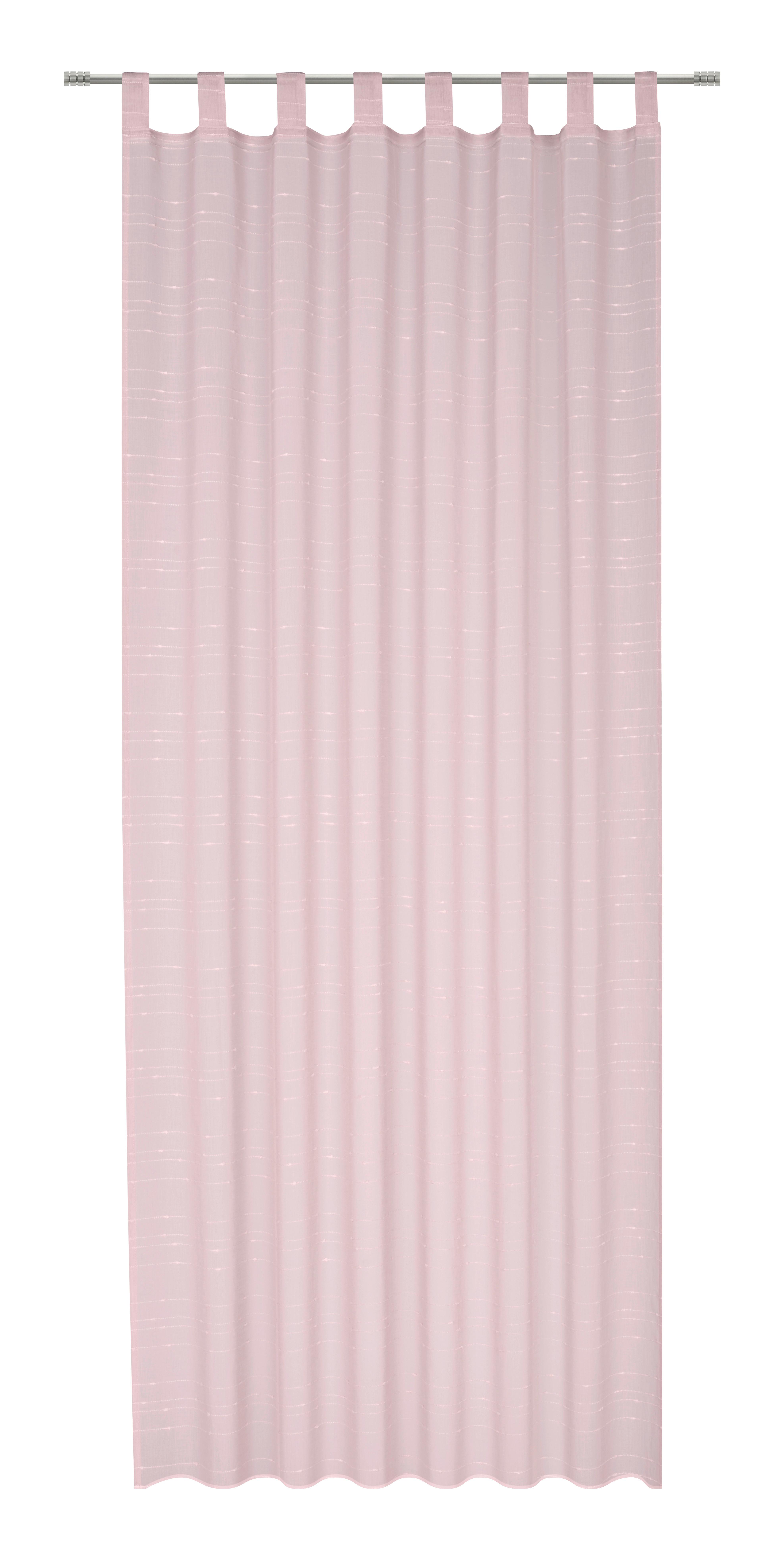 Schlaufenvorhang Ida Rosa ca. 135x245cm - Rosa, KONVENTIONELL, Textil (135/245cm) - Based