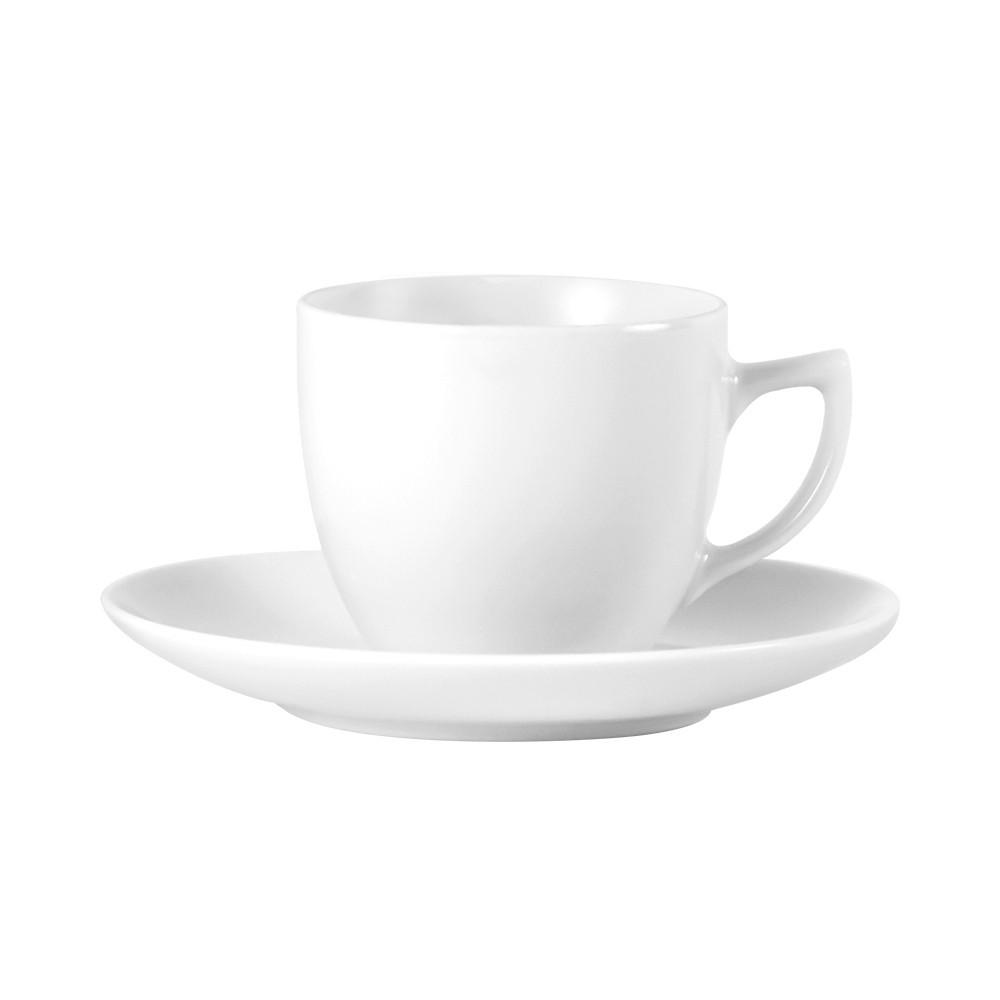 Espressotasse mit Untertasse Katarina in Weiss aus Keramik - Weiss, Konventionell, Keramik - Modern Living