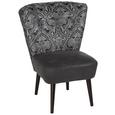 Sessel in Dunkelbraun - Dunkelbraun/Schwarz, LIFESTYLE, Holz/Textil (67/85/44/68cm) - MODERN LIVING