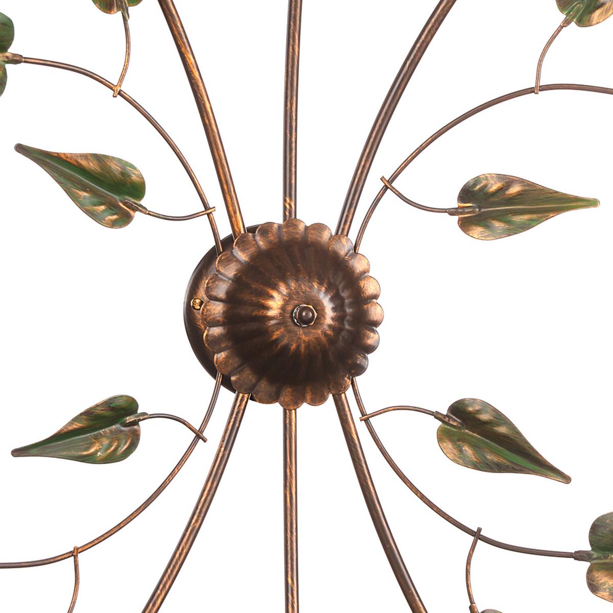 Deckenleuchte Miranda Bronze/Olivgün max. 6 Watt - Bronzefarben/Olivgrün, ROMANTIK / LANDHAUS, Glas/Metall (65/40/125cm)