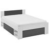 Bett Bett Azurro 2-120 Weiß/Anthrazit - Anthrazit/Weiß, MODERN, Holzwerkstoff (120/200cm) - Mömax