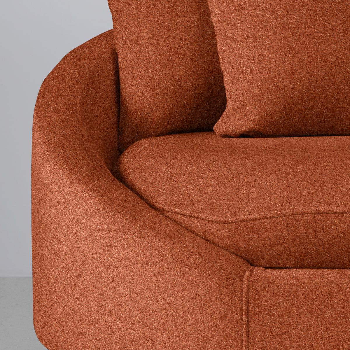 Ecksofa Axel Rostfarben - Rostfarben/Schwarz, MODERN, Textil/Metall (291/87/250cm) - Mömax