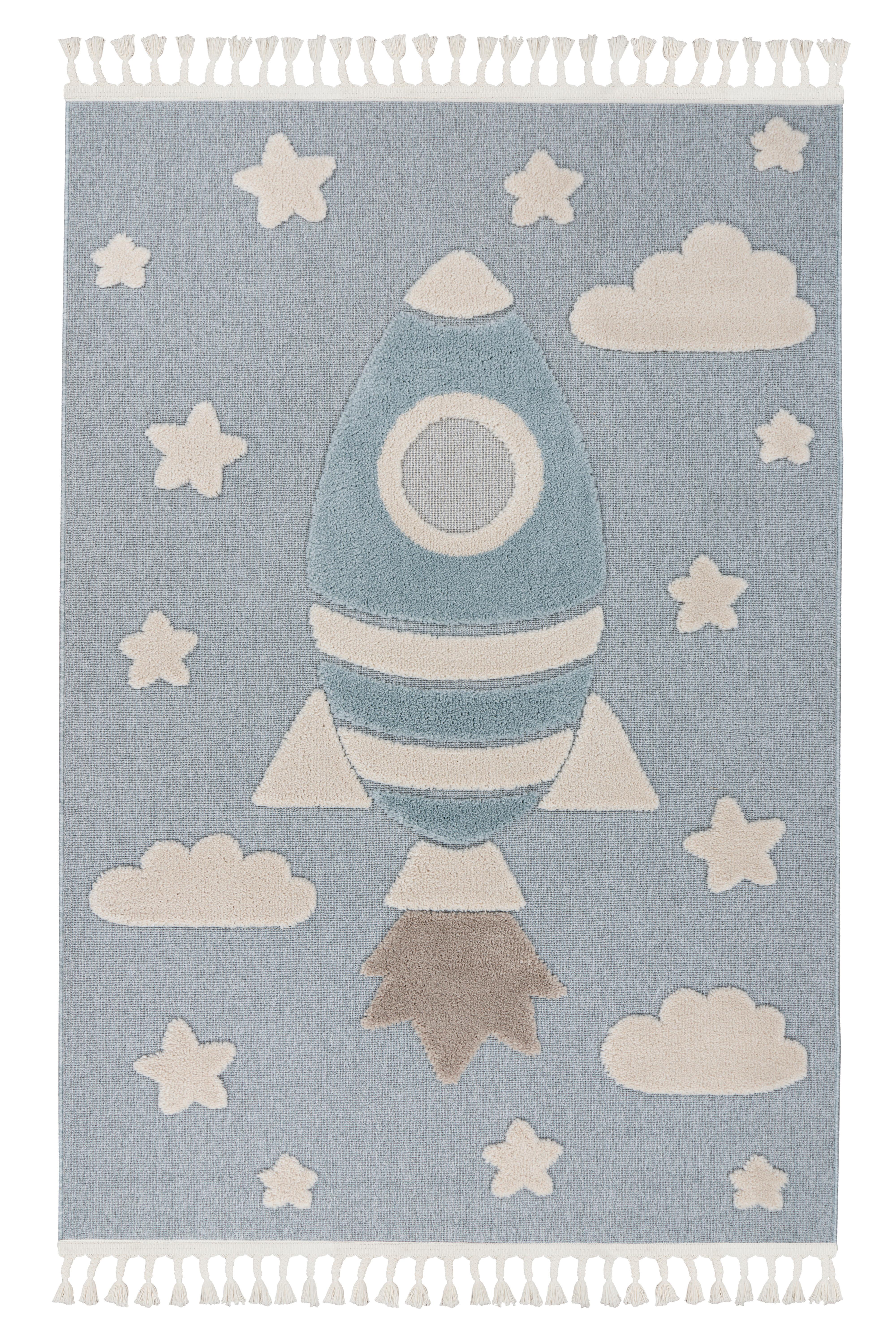 Covor pentru copii My Fano391Spac, cca. 160x230cm - albastru/multicolor, Basics, textil (160/230cm) - Obsession