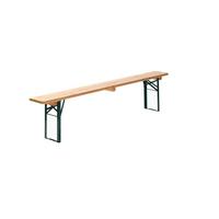 Bierbank Holz/Metall klappbar - Fichtefarben/Grün, Basics, Holz/Metall (220/48/25cm) - Gardenson