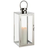 LATARNIA XL07201-SET3 - kolor srebrny/kolor chromowy, Lifestyle, metal/szkło (17/40/17cm) - Ambia Home