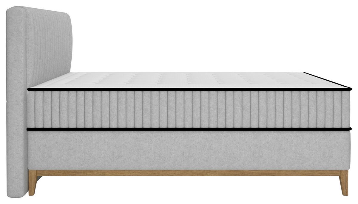 Bett Elena Silberfarben ca. 120x200cm - Silberfarben, KONVENTIONELL, Holz/Holzwerkstoff (120/200cm) - Sembella