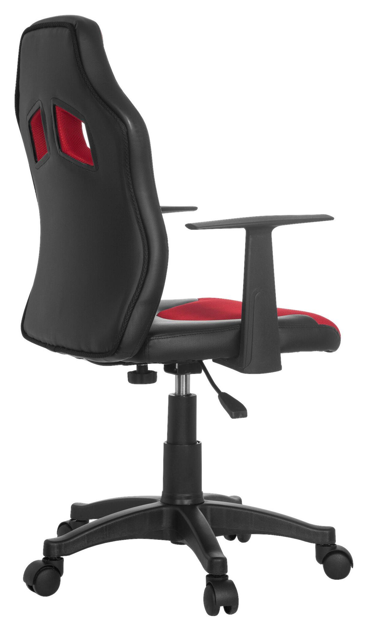 Mladinski Vrtljivi Stol Kid Racer, Črna, Rdeča - rdeča/črna, Basics, umetna masa (54/90-100/48cm) - MID.YOU