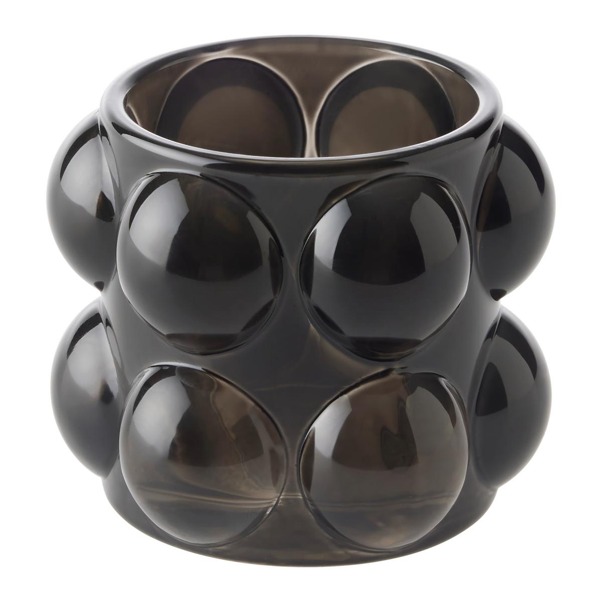 Kerzenhalter Linus Schwarz Ø ca. 8cm - Schwarz, Glas (8/7cm) - Mömax