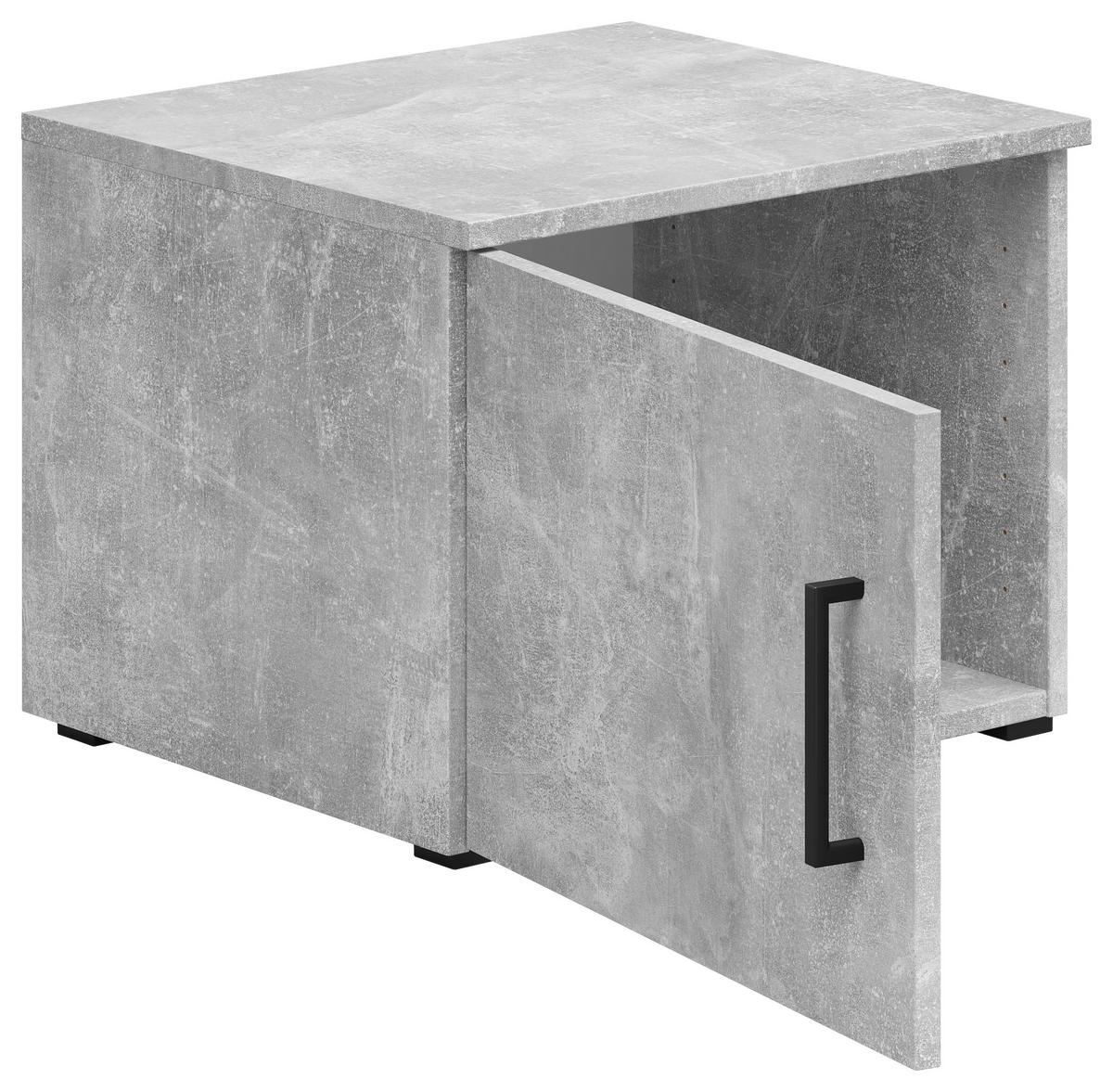 Aufsatzschrank Multistauraum Betonoptik - Schwarz/Grau, MODERN, Holzwerkstoff/Kunststoff (45/35/40cm) - Mömax