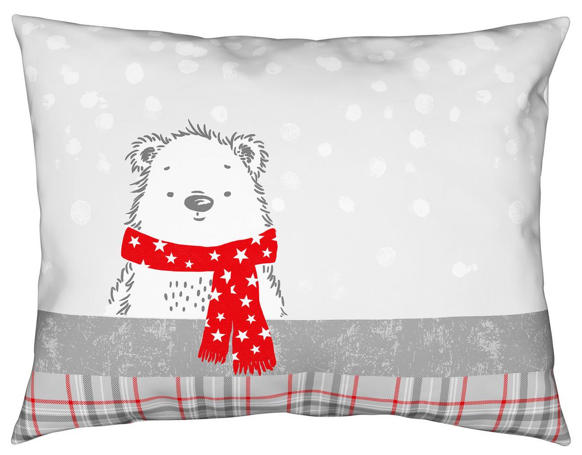 Bettwäscheset Beri Rot/Grau ca. 160x210cm - Rot/Grau, Textil (160/210cm) - Modern Living