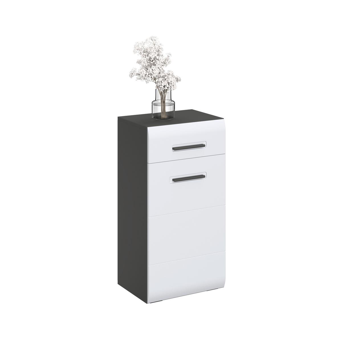 Donji Element Pearl New - bijela/antracit, Konvencionalno, drvni materijal/plastika (40/77,4/29,6cm)