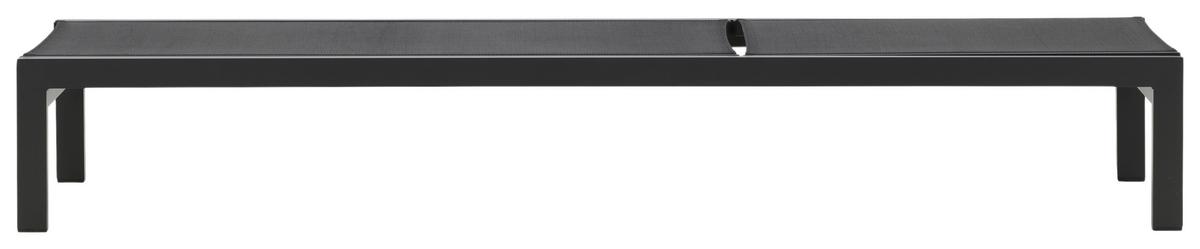 Sonnenliege Copacabana ca. 60x30x195 cm Schwarz - Schwarz, KONVENTIONELL, Metall (60/30/195cm) - Gardenson