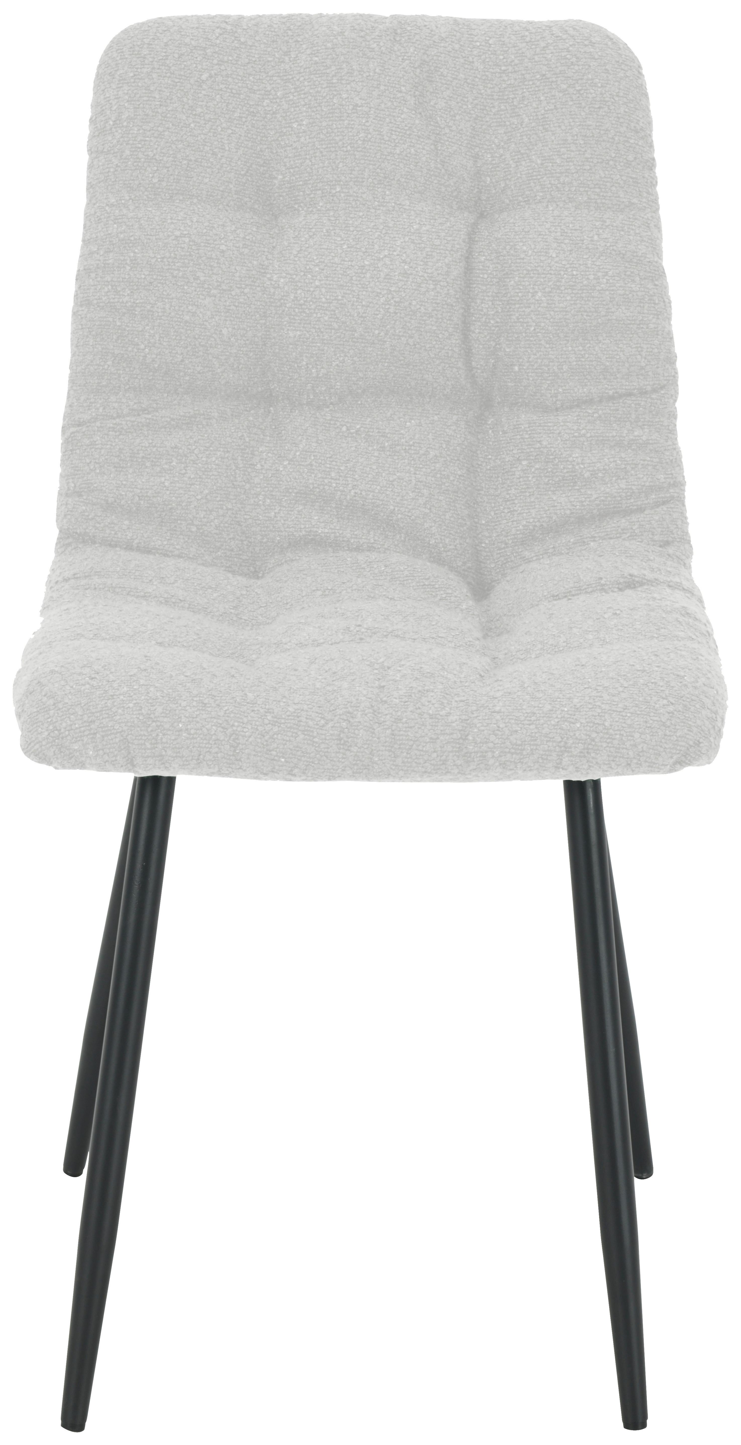 Stuhl Nino Hellgrau - Hellgrau/Schwarz, MODERN, Holz/Textil (45/88/54,5cm) - Based