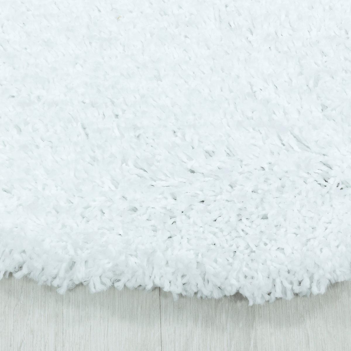Hochflorteppich Sydney Weiß Ø ca. 200cm - Weiß, Basics, Textil (200cm)