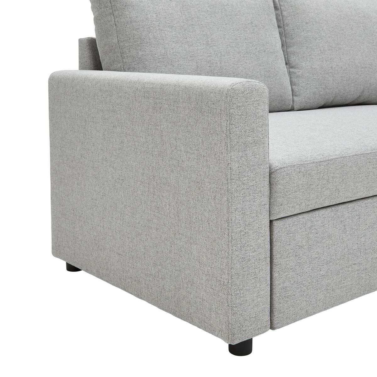 Canapea modulara VICTORIA - gri deschis/gri, Modern, lemn/metal (215/82/145cm) - Mömax