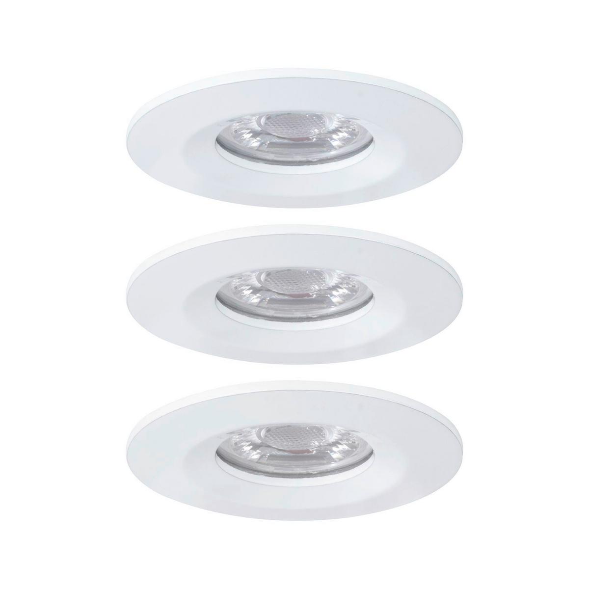 LED-Deckenleuchte Nova mini max. 4 Watt, 3-teilig - Alufarben/Weiß, Basics, Metall (6,5cm) - Paulmann