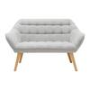 Dvosed Monique, Svetlo Siva, Velur - svetlo siva, Moderno, tekstil/les (127/76/74,5cm) - Bessagi Home
