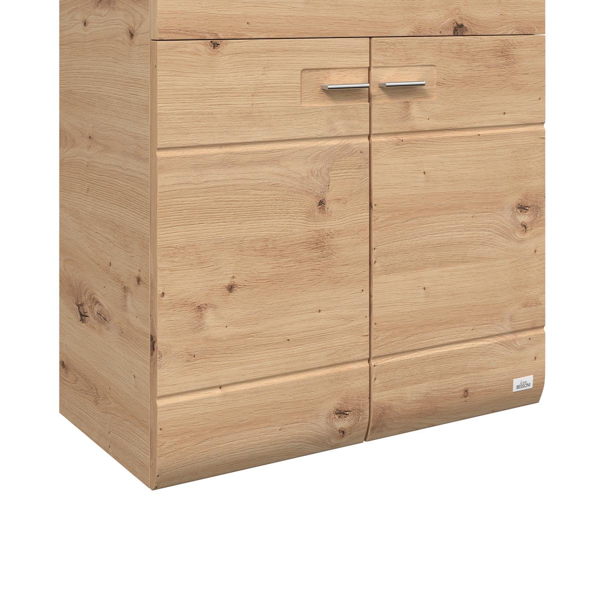 Dulap mediu Avensis - culoare lemn stejar, Modern, material pe bază de lemn (60/128,5/33cm) - Luca Bessoni