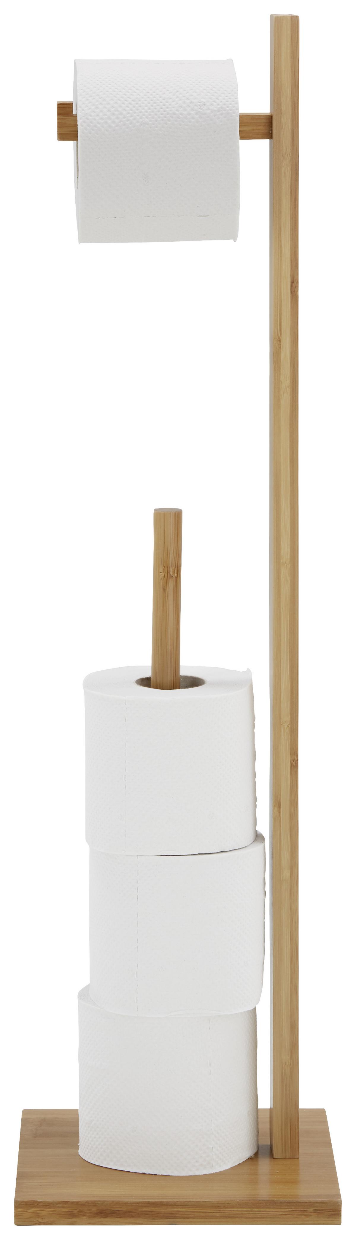 Suport hârtie igienică ANNI -EXKLUSIV- -SB- - culoare natur, Modern, lemn (19/71/19cm) - Mömax