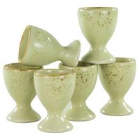 Set Postavkov Za Jajca Earth, 6-Delni - žajbljevo zelena, Trend, keramika (5,5cm) - Creatable