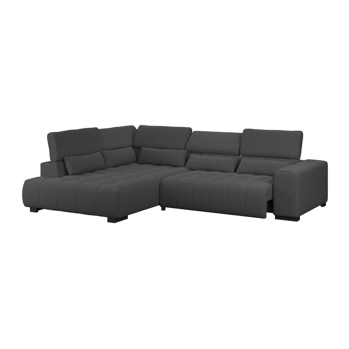 Kutna Garnitura Matera - boje grafita/crna, Trend, tekstil/drvo (226/311cm)