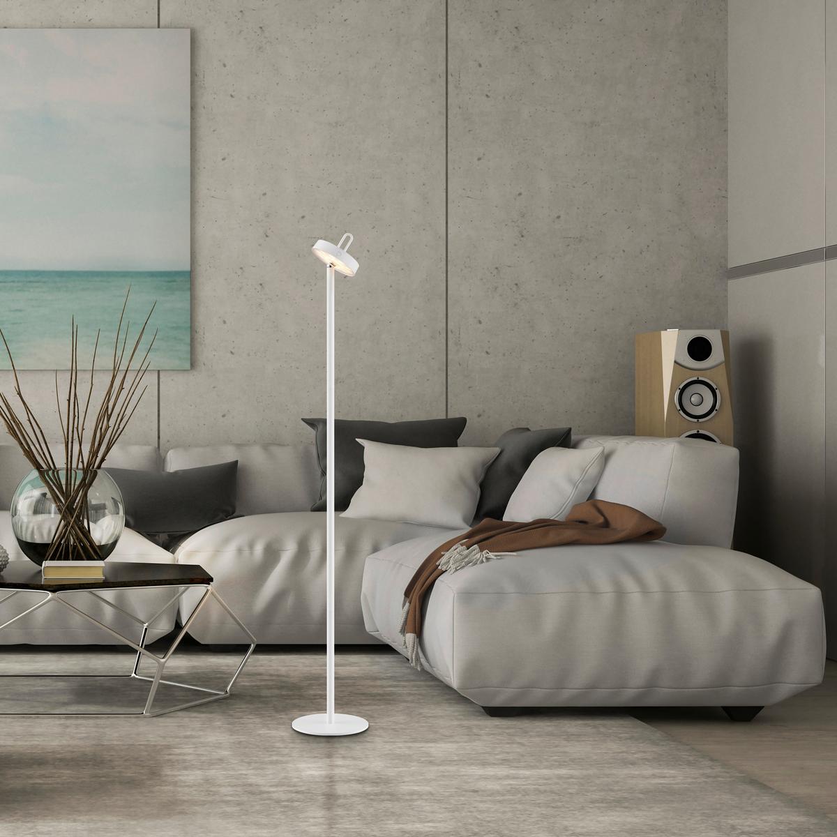 LED-Stehleuchte Amag Weiß max. 1,5 Watt - Weiß, MODERN, Kunststoff/Metall (18/18/125cm)
