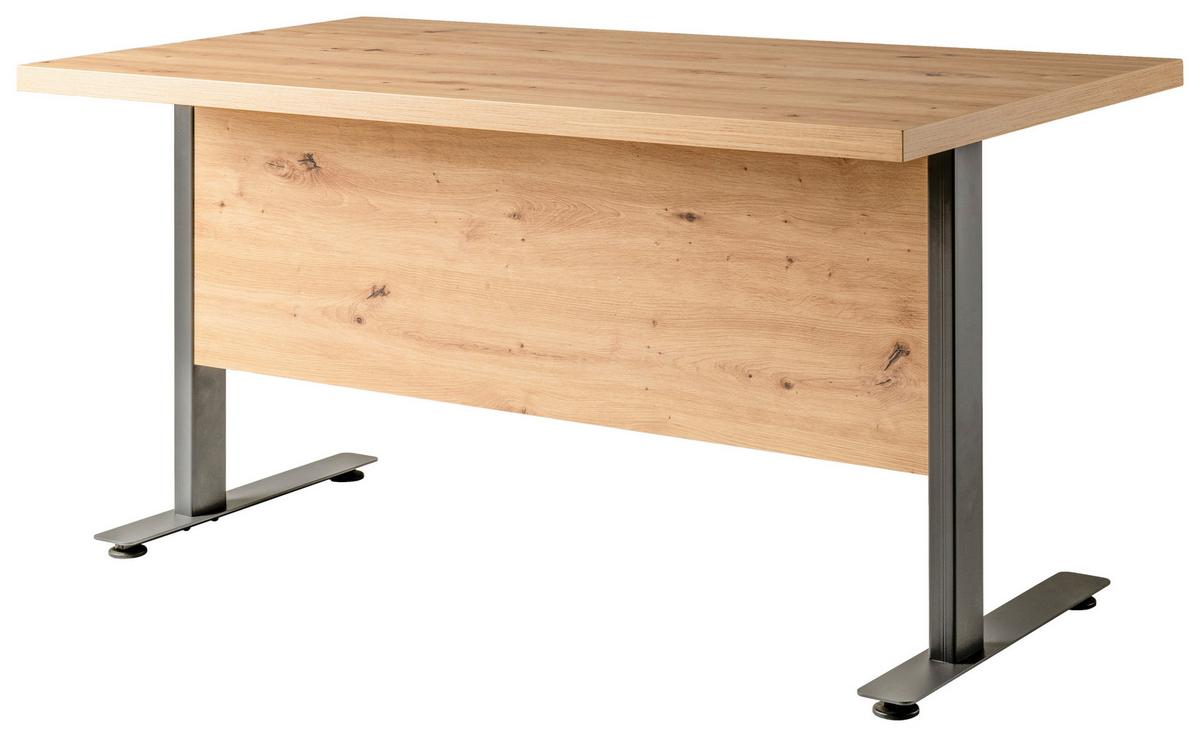 Schreibtischplatte in Eiche Artisan - Eiche Artisan, MODERN, Holzwerkstoff (120/75/80cm) - Mömax