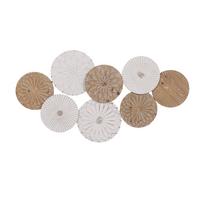 Decorațiune de perete ORNAMENT - alb/auriu, Lifestyle, lemn/metal (109/58/4,5cm) - Mömax