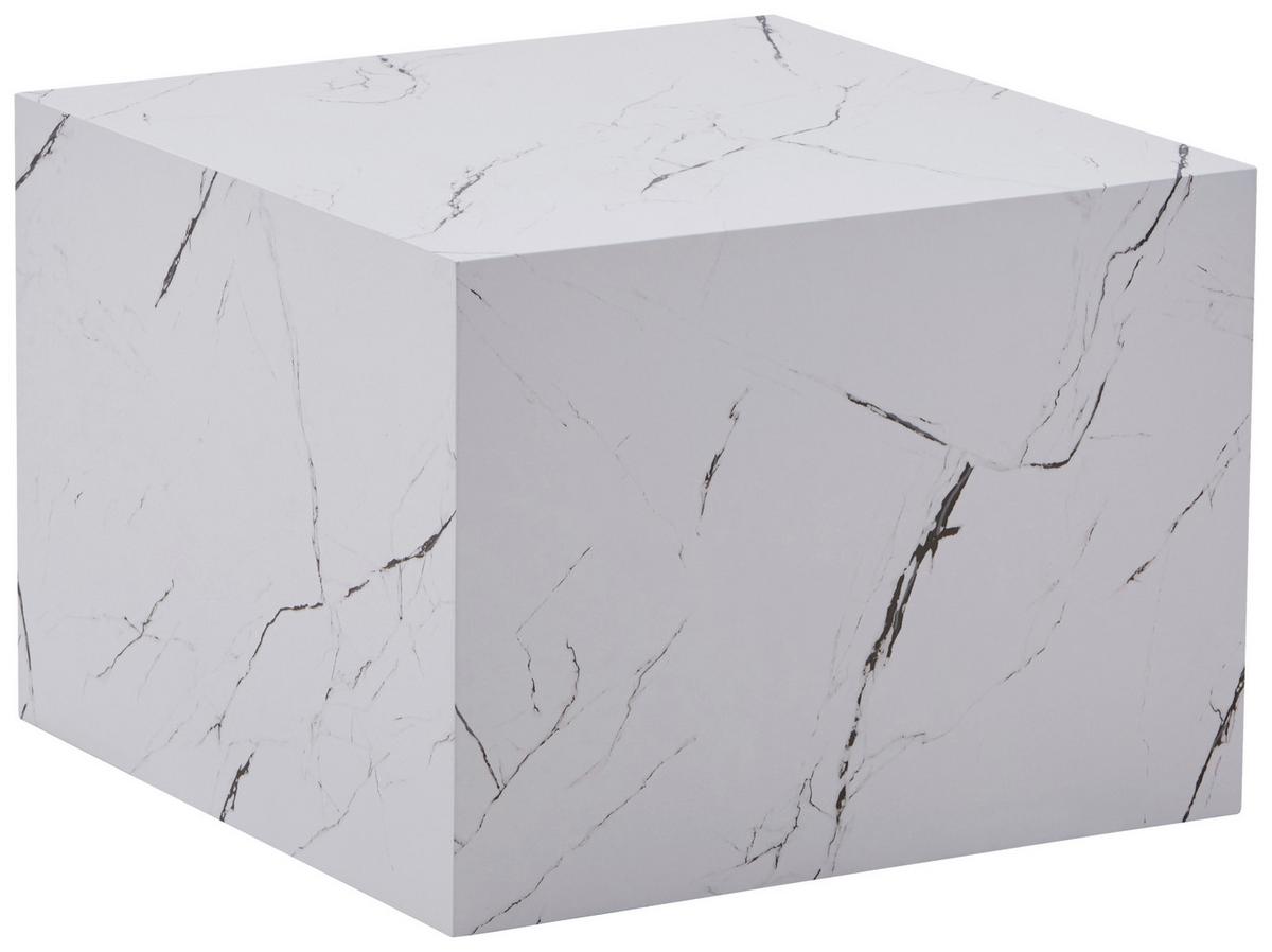 BEISTELLTISCH CUBOID 125 WEIß - Weiss, Design, Holzwerkstoff (55/55/40cm) - Kayoom