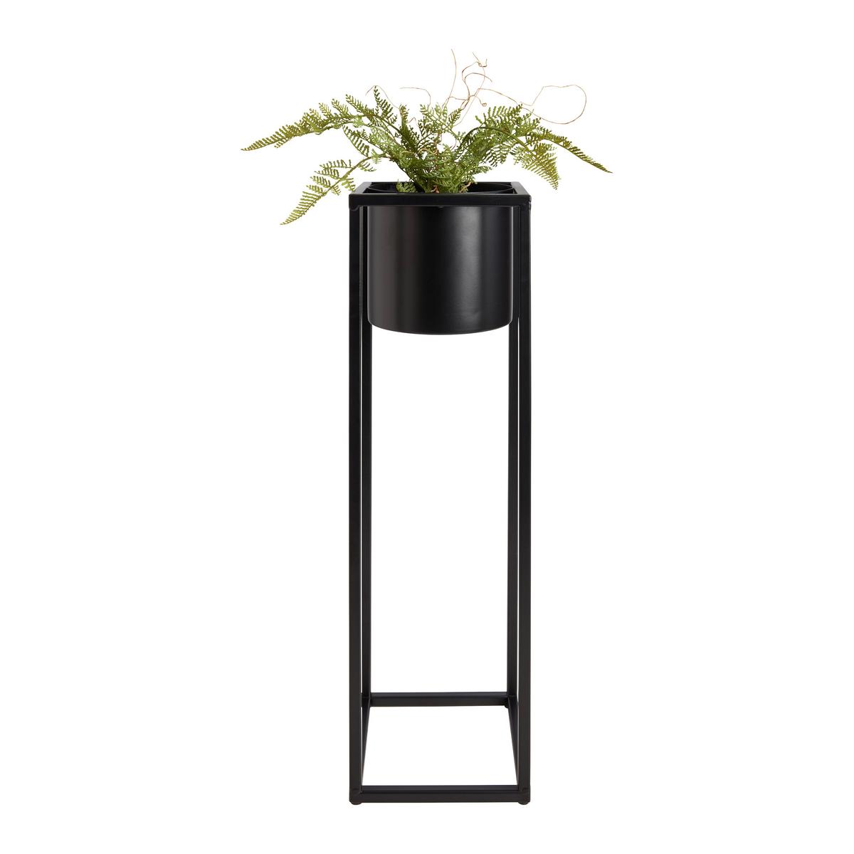 Mască pentru ghiveci Ole - negru, Modern, metal (15/50/15cm) - Mömax