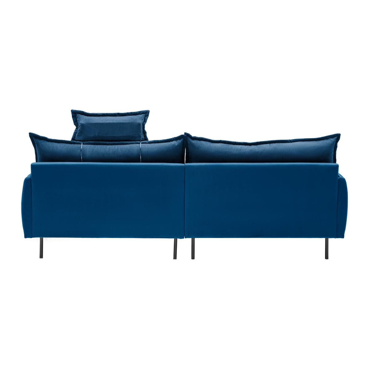 Ecksofa Nuovo Dunkelblau - Schwarz/Dunkelblau, MODERN, Textil/Metall (245/72-113/190cm) - Mömax