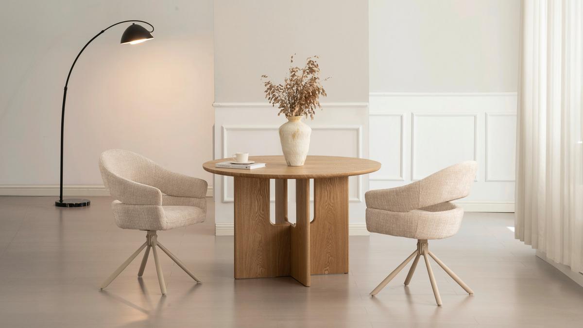 Jedilna Miza Levi, Barva Hrasta, Ø 120 - barve hrasta, Moderno, leseni material/les (120/75cm) - Livetastic