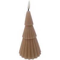 LED-Kerze Tree Taupe - Taupe, Konventionell, Naturmaterialien/Kunststoff (8/14,5cm) - Modern Living