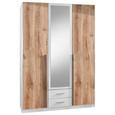 Drehtürenschrank in Eichefarben - Eichefarben/Alufarben, KONVENTIONELL, Holzwerkstoff/Kunststoff (135/198/58cm) - Modern Living Drehtürenschrank in Eichefarben - Eichefarben/Alufarben, KONVENTIONELL, Holzwerkstoff/Kunststoff (135/198/58cm) - Modern Living