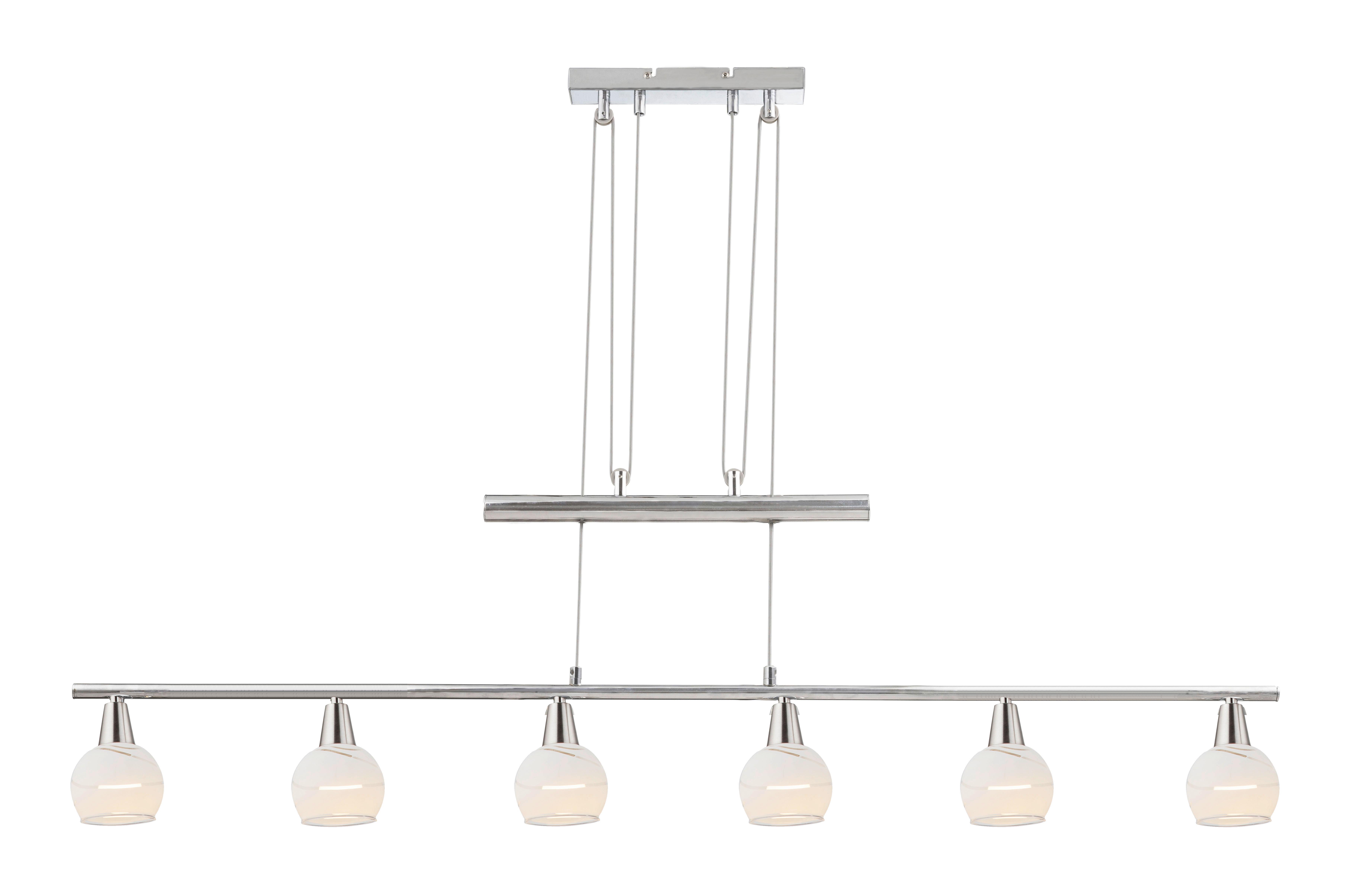 Viseča Led-svetilka Elliot, S Sijalko - Basics, kovina/steklo (90/9,8/160cm) - Globo