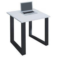 Pisalna Miza Lona, Bela, Črna, 80x50cm - črna/bela, Moderno, kovina/leseni material (80/50/76cm) - MID.YOU