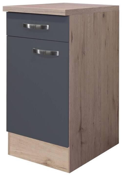 Corp inferior de bucătărie SHADOW    US40 - gri închis/stejar San Remo, Modern, material pe bază de lemn (40/85/60cm)