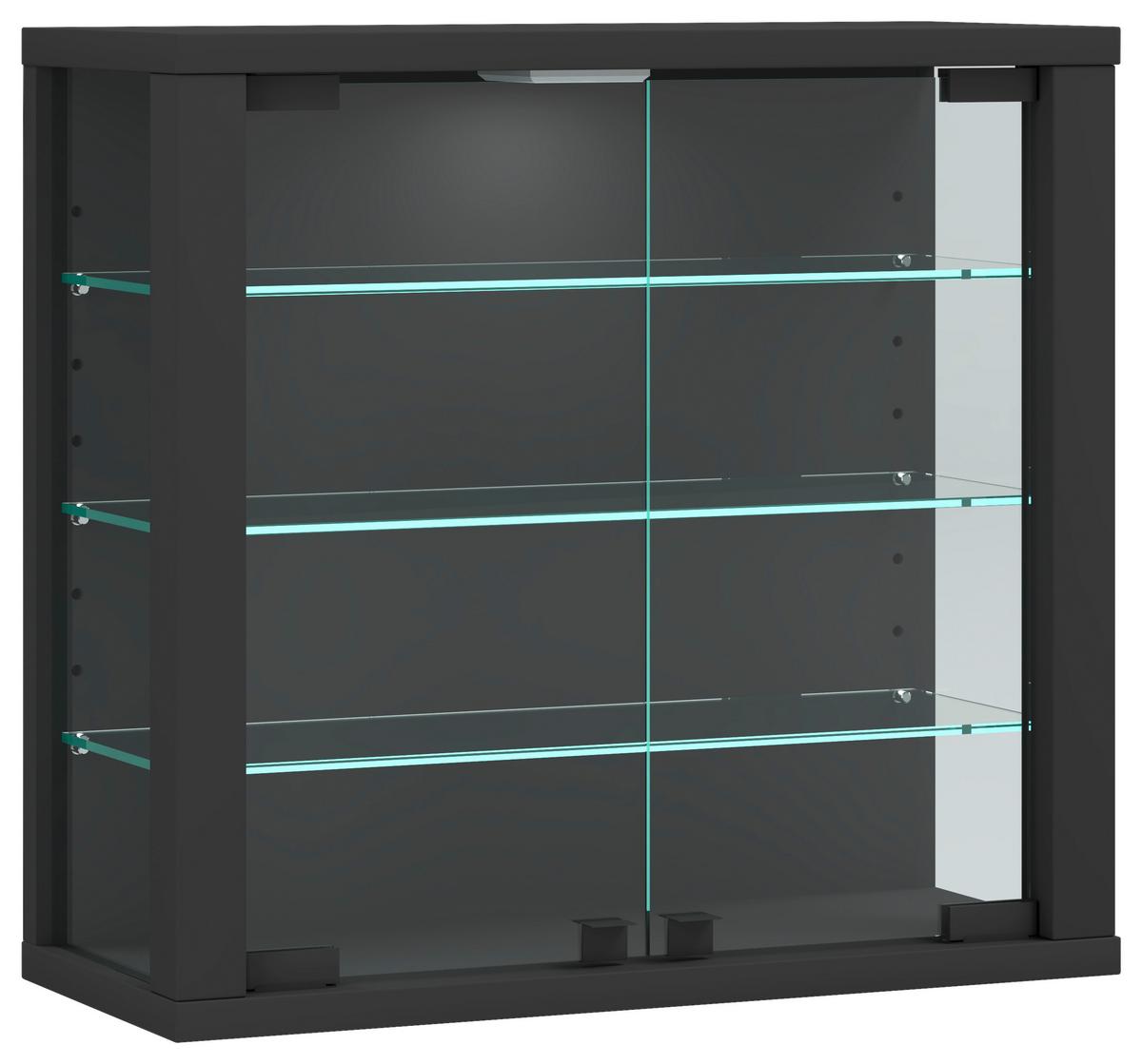 HÄNGEVITRINE VITROSA S - Anthrazit, Design, Glas/Holzwerkstoff (43/40/18cm) - MID.YOU