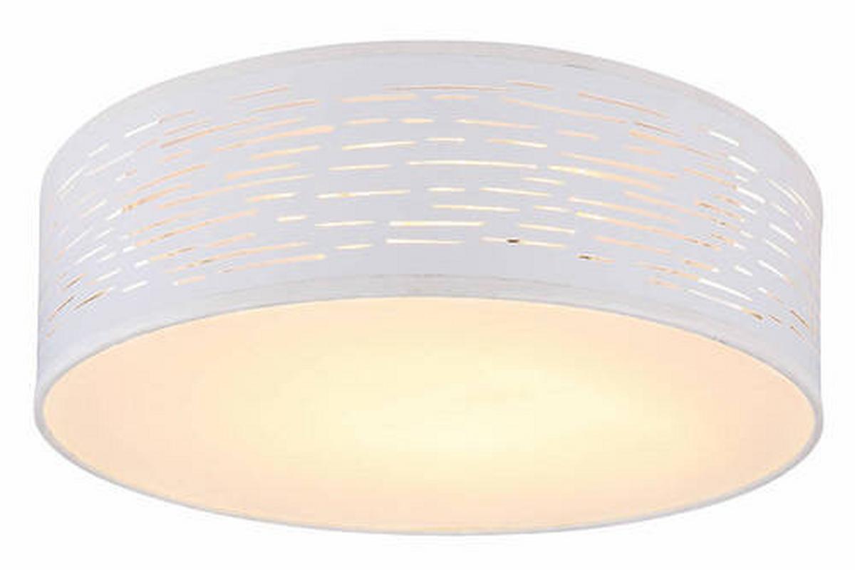 LED-Deckenleuchte 15341D1 in Chromfarben max. 20 Watt - Chromfarben/Weiß, Design, Kunststoff/Metall (38/38/13cm) - Globo