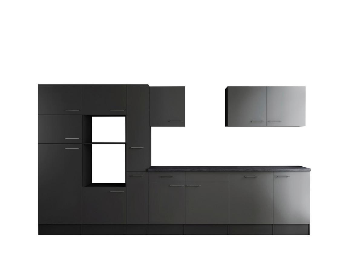 Kuhinjski Blok Brez Aparatov Oliver, 370cm - srebrne barve/siva, Design, kovina/leseni material (370cm) - Respekta